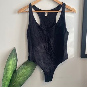 AMERICAN APPAREL Cotton Spandex Racerback Thong Bodysuit 🖤
